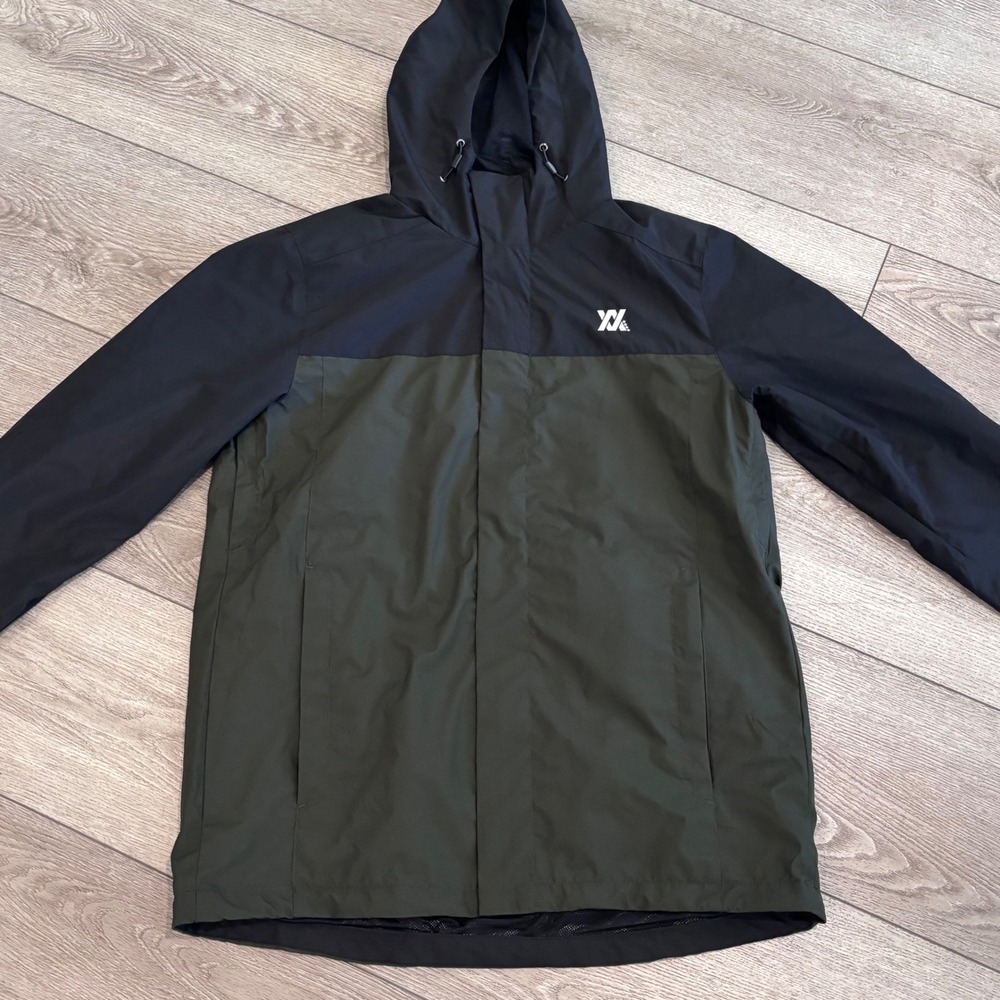Dixxon Jacket Mens Large Green Black Hooded Windb… - image 1
